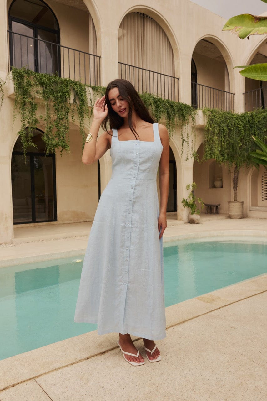 blue resort wear dress Resort Wear in the Fall