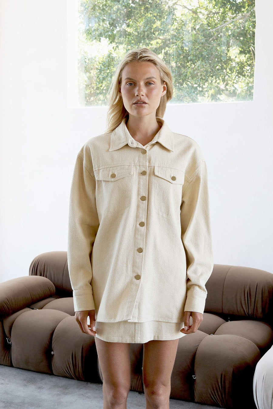 Davi Jacket Beige | Reverie the Label | Luxury Resortwear Tops Davi Jacket