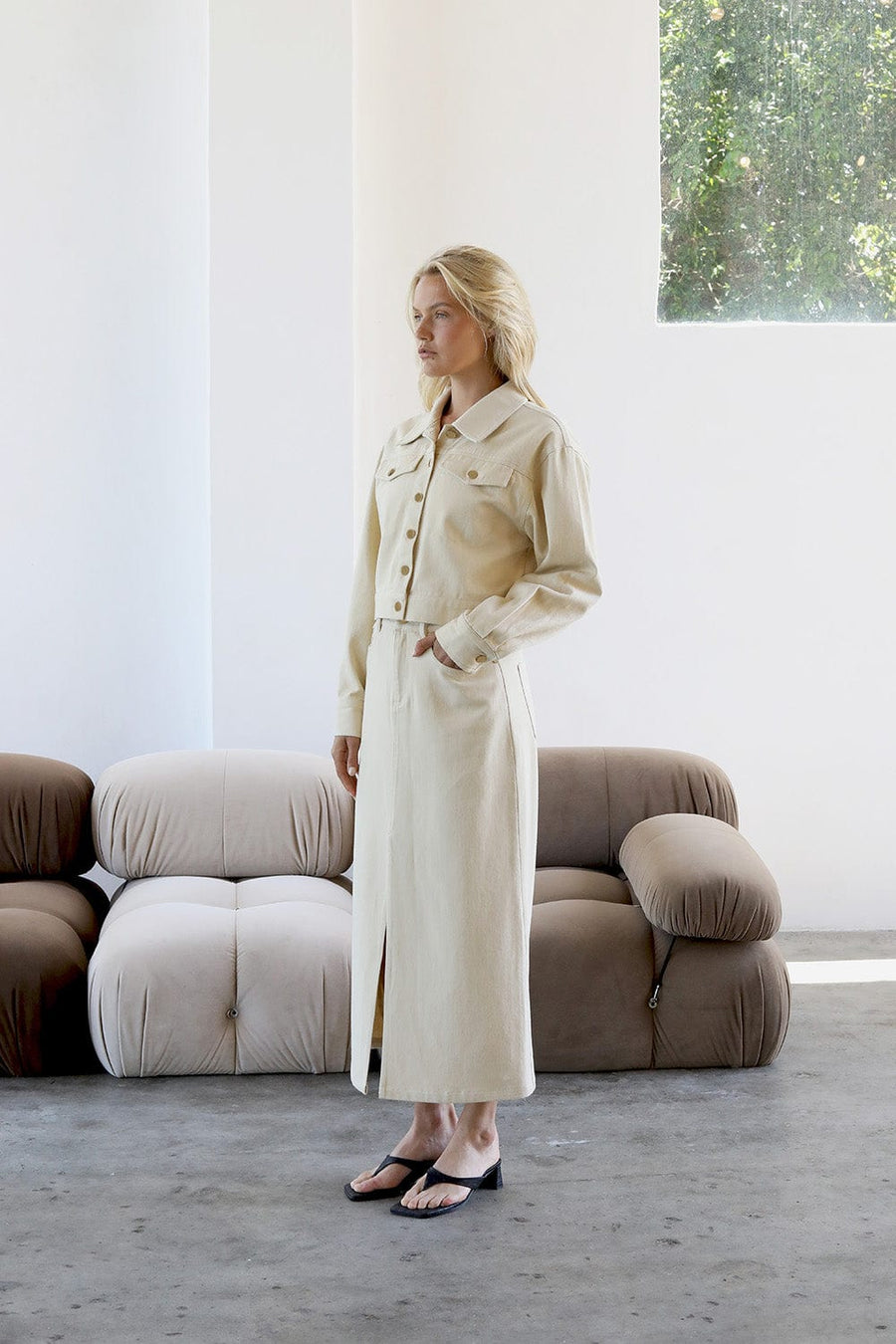 Easton Jacket Beige | Reverie the Label | Luxury Resortwear Tops Easton Jacket