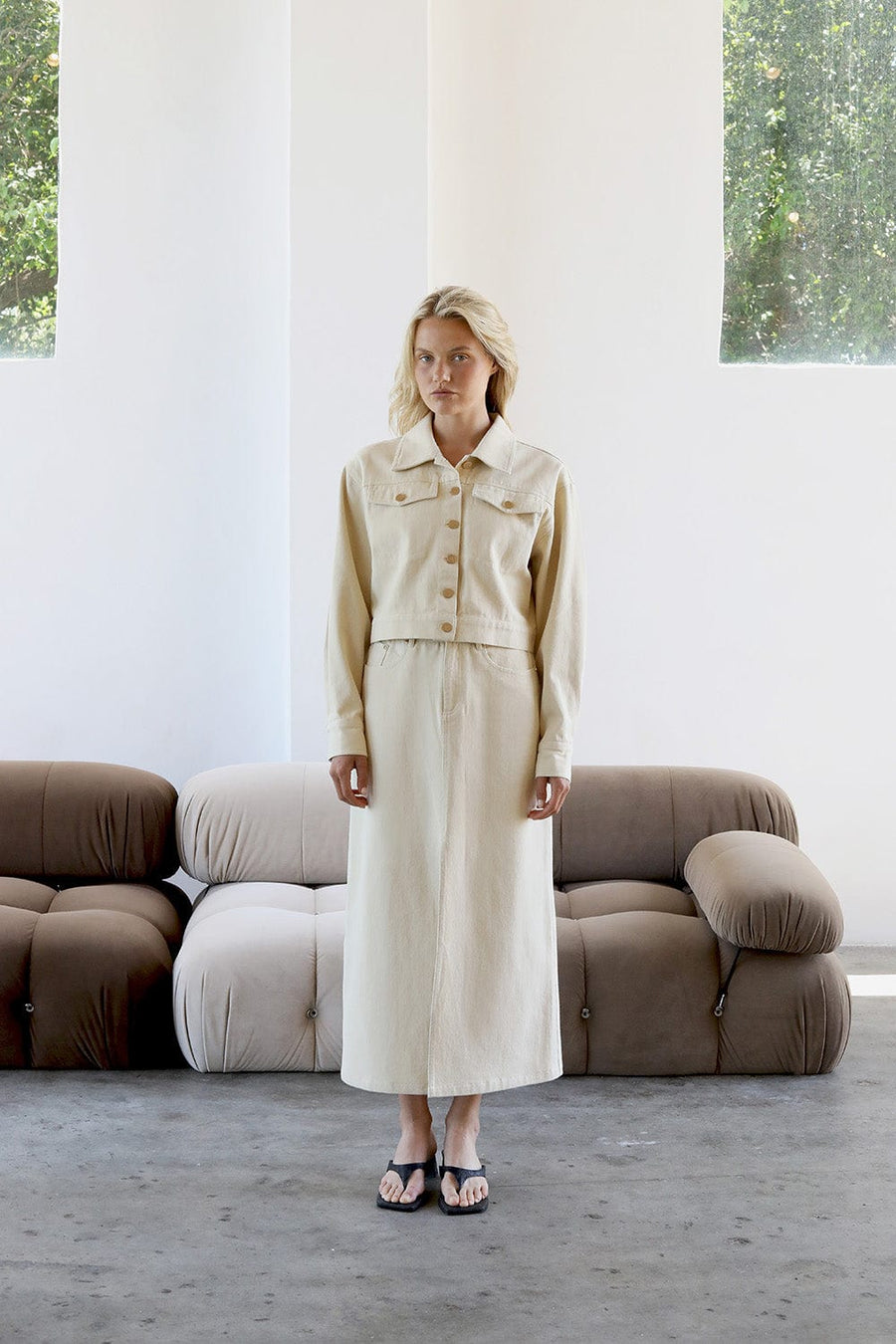Easton Jacket Beige | Reverie the Label | Luxury Resortwear Tops Easton Jacket