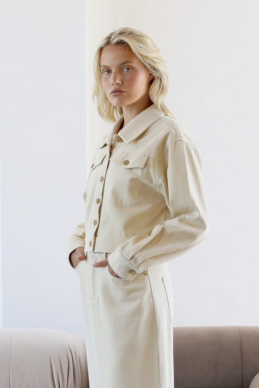 Easton Jacket Beige | Reverie the Label | Luxury Resortwear Tops Easton Jacket