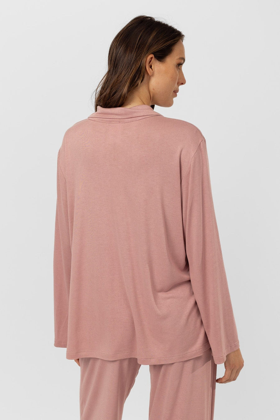 Epiphany Long Sleeve Top | Blush Pink Pyjama Tops Australia Online | Reverie the Label  TOPS Epiphany Long Sleeve Top