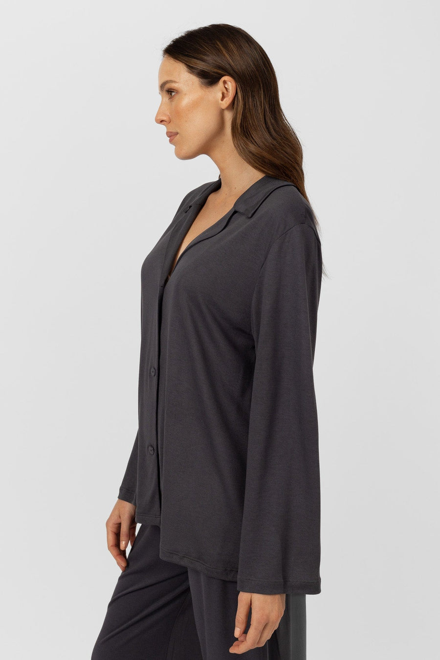 Epiphany Long Sleeve Top | Graphite Pyjama Tops Australia Online | Reverie the Label  TOPS Epiphany Long Sleeve Top