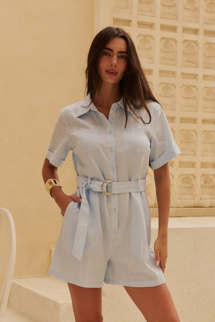 Loco Linen Playsuit La Dolce Vita – Reverie The Label