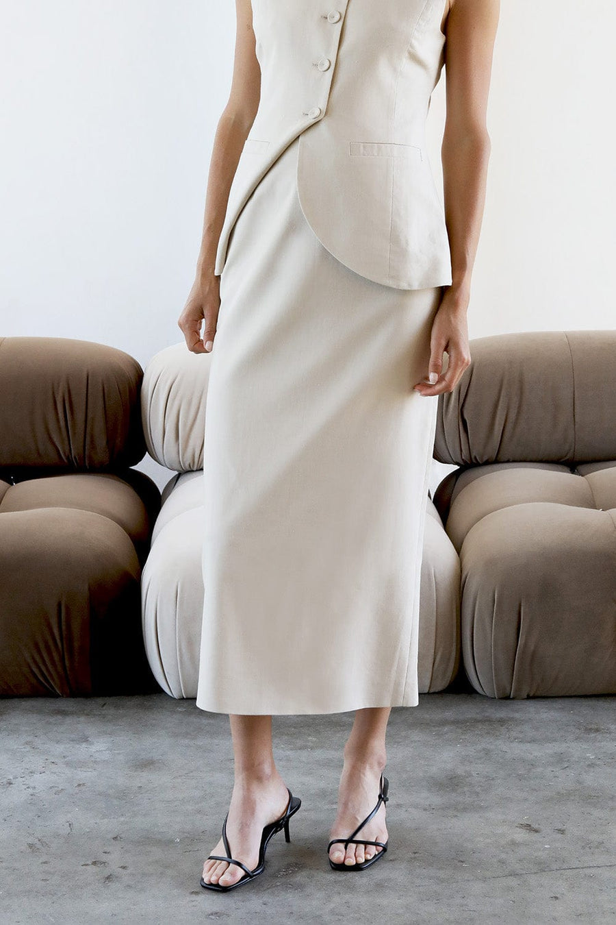 Melody Skirt Beige | Reverie the Label | Luxury Resortwear Skirts Melody Skirt