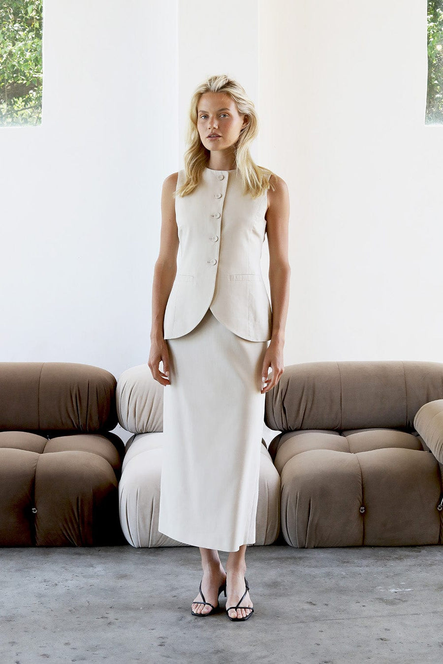 Melody Skirt Beige | Reverie the Label | Luxury Resortwear Skirts Melody Skirt