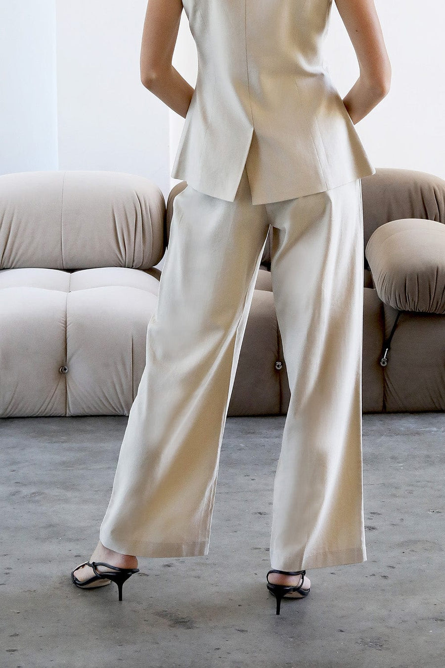 Radar Pant Beige | Reverie the Label | Luxury Resortwear Pants Radar Pant