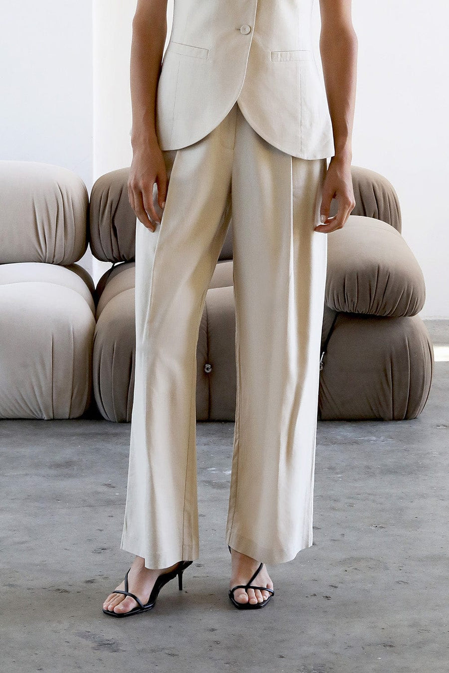 Radar Pant Beige | Reverie the Label | Luxury Resortwear Pants Radar Pant