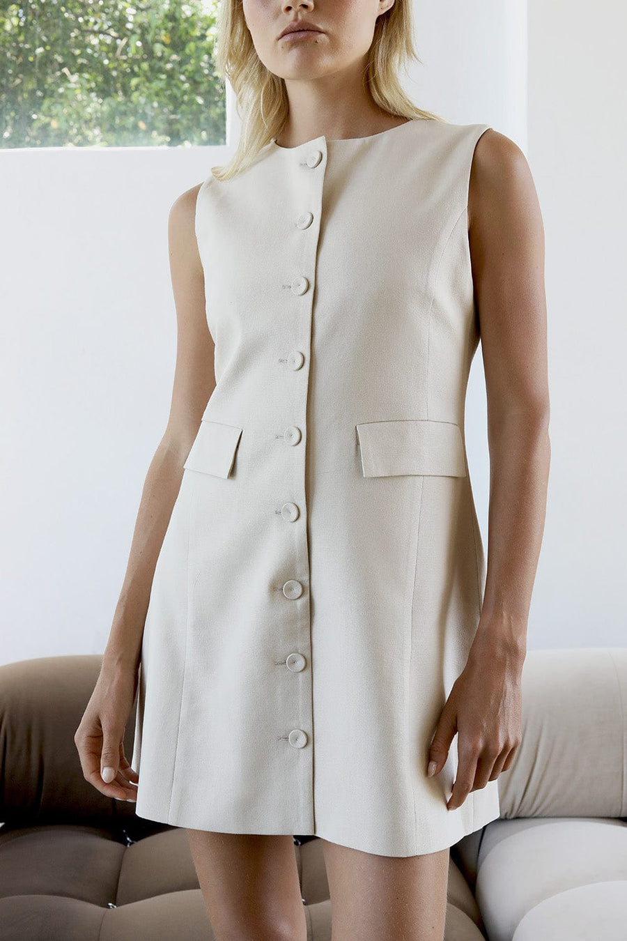 Wavelength Dress Beige | Reverie the Label | Luxury Resortwear Dresses Wavelength Dress