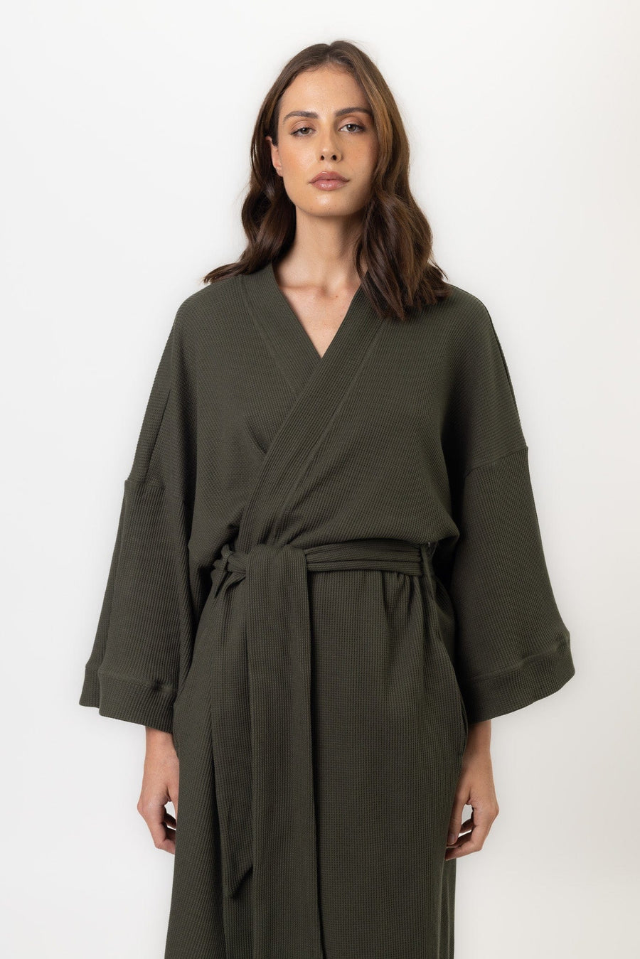 Belle Robe | Khaki Belle Robe Robes Pajamas Australia Online | Reverie the Label  TOPS Belle Robe