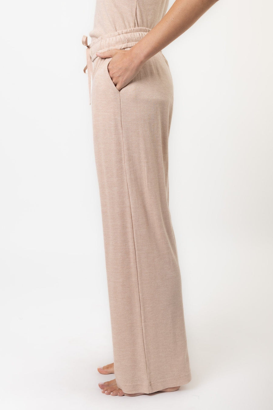 Echo Pant | Beige Echo Pant Lounge Pants Pajamas Australia Online | Reverie the Label  BOTTOMS Echo Pant