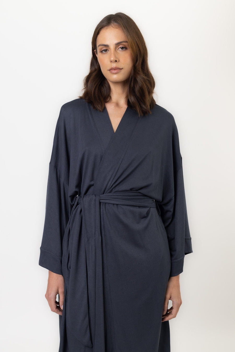 Felicity Robe | Graphite Felicity Robe Robes Pajamas Australia Online | Reverie the Label  TOPS Felicity Robe