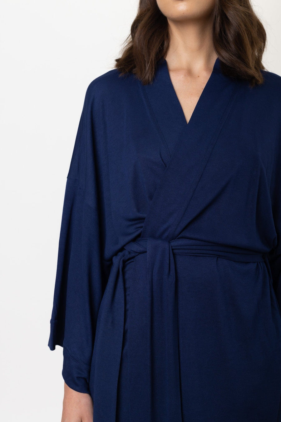 Felicity Robe | Navy Felicity Robe Robes Pajamas Australia Online | Reverie the Label  TOPS Felicity Robe