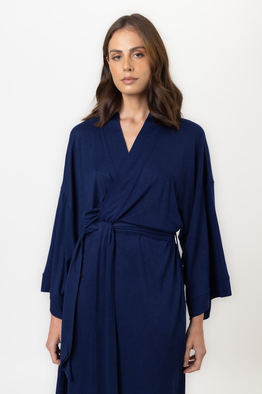 Felicity Robe | Navy Felicity Robe Robes Pajamas Australia Online | Reverie the Label  TOPS Felicity Robe