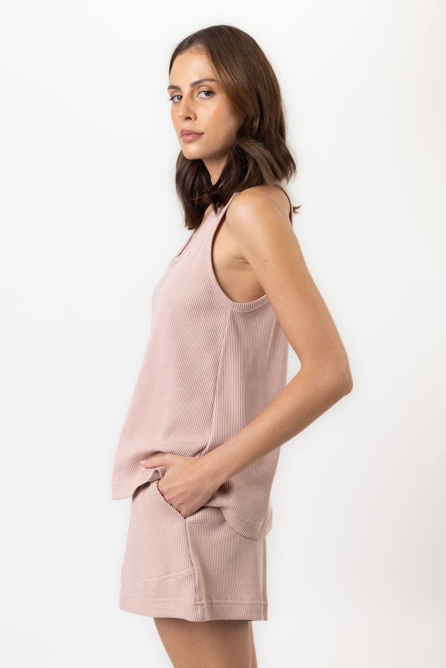 Fleur Tank | Dusty Pink Fleur Tank Tanks Pajamas Australia Online | Reverie the Label  TOPS Fleur Tank