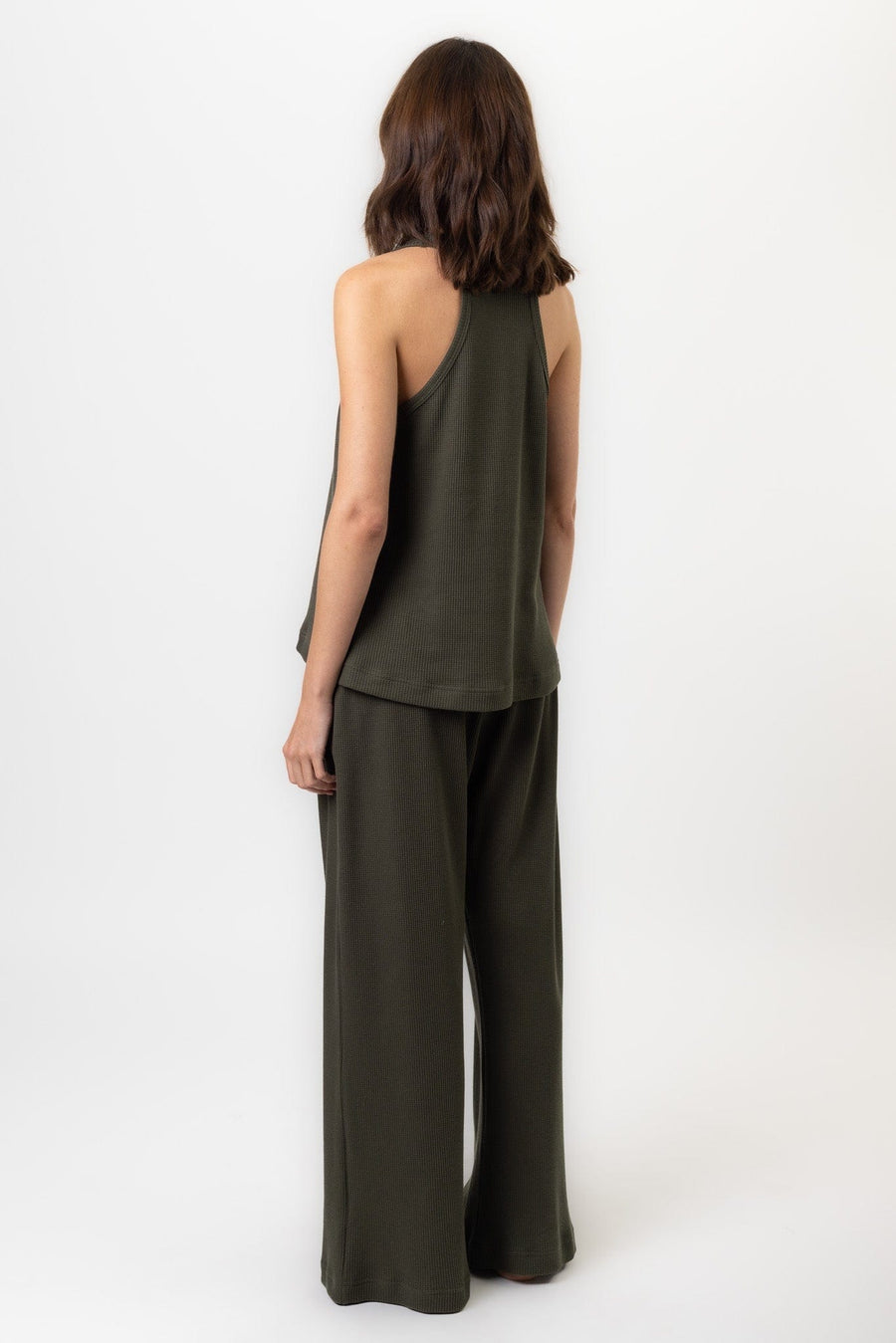 Fleur Tank | Khaki Fleur Tank Tanks Pajamas Australia Online | Reverie the Label  TOPS Fleur Tank