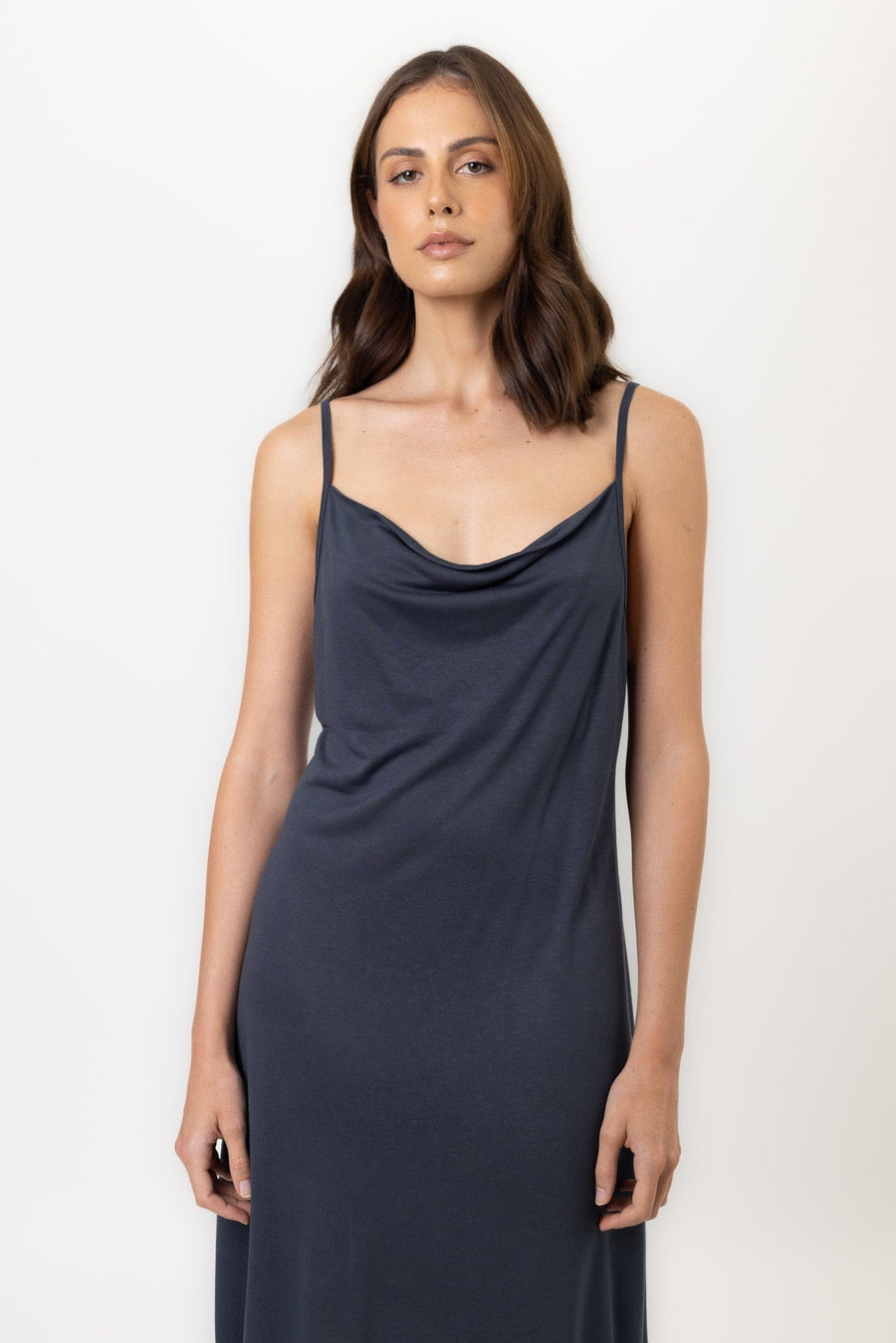Sienna Nightdress | Graphite Sienna Nightdress Nightdresses Pajamas Australia Online | Reverie the Label DRESS Sienna Nightdress