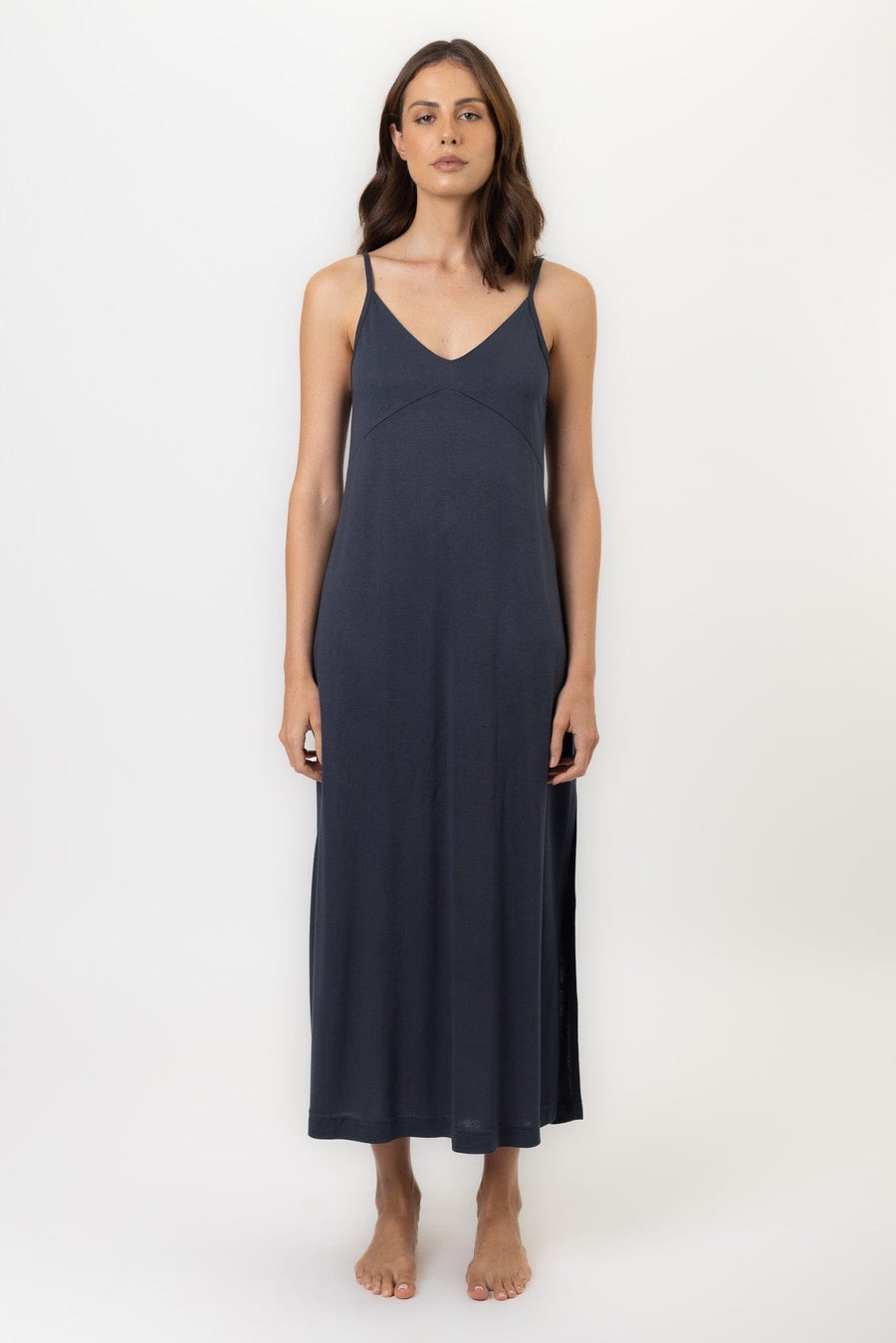 Susanna Nightdress | Graphite Nightdress Nightdresses Pajamas Australia Online | Reverie the Label  DRESS Susanna Nightdress