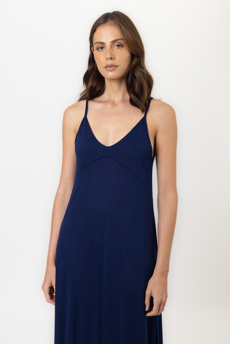 Susanna Nightdress | Navy Nightdress Nightdresses Pajamas Australia Online | Reverie the Label  DRESS Susanna Nightdress