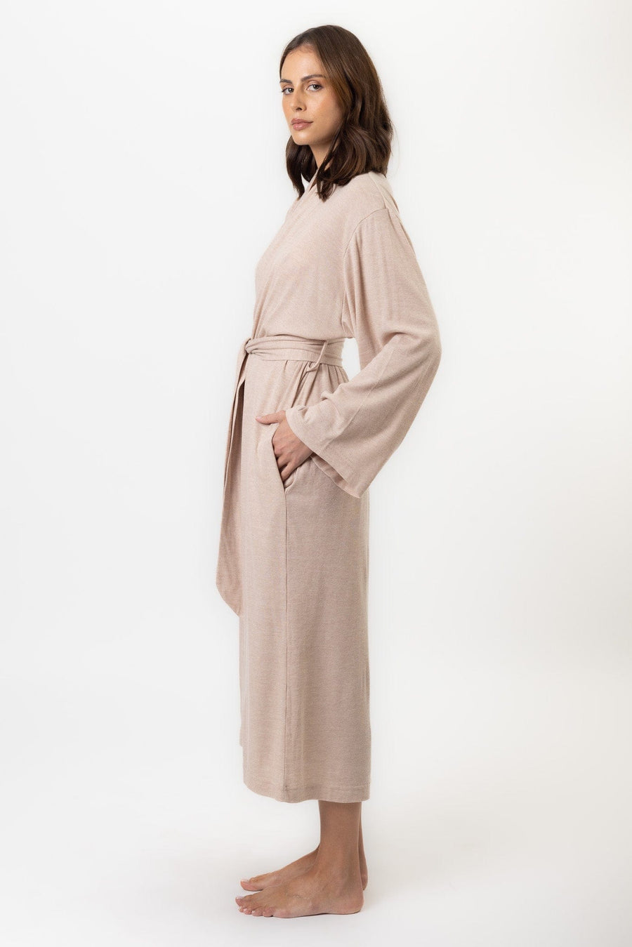 Theodore Robe  | Beige Theodore Robe Lounge Shorts Pajamas Australia Online | Reverie the Label  TOPS Theodore Robe