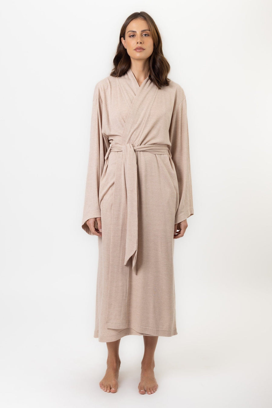 Theodore Robe  | Beige Theodore Robe Lounge Shorts Pajamas Australia Online | Reverie the Label  TOPS Theodore Robe